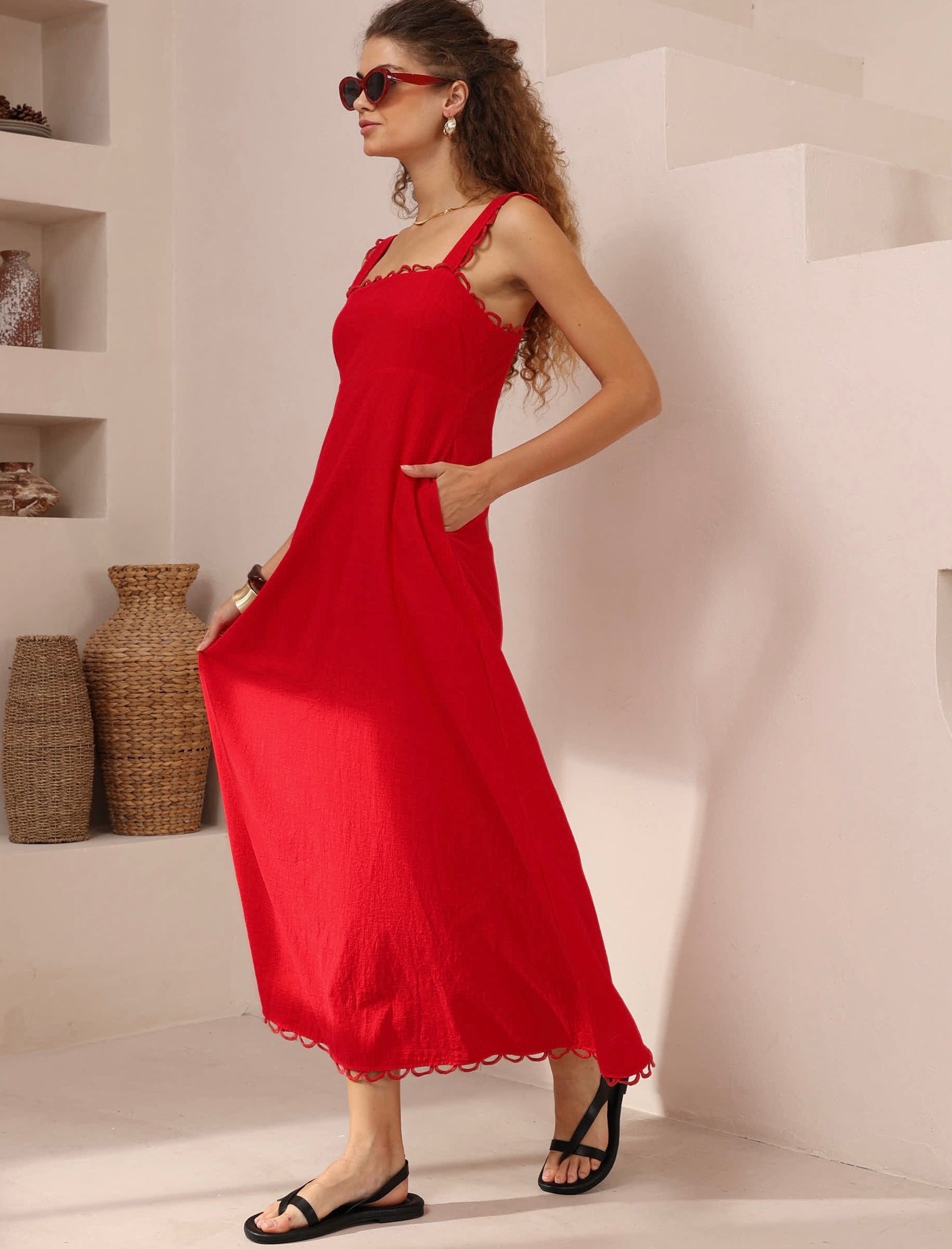 ISLA MAXI DRESS - Red