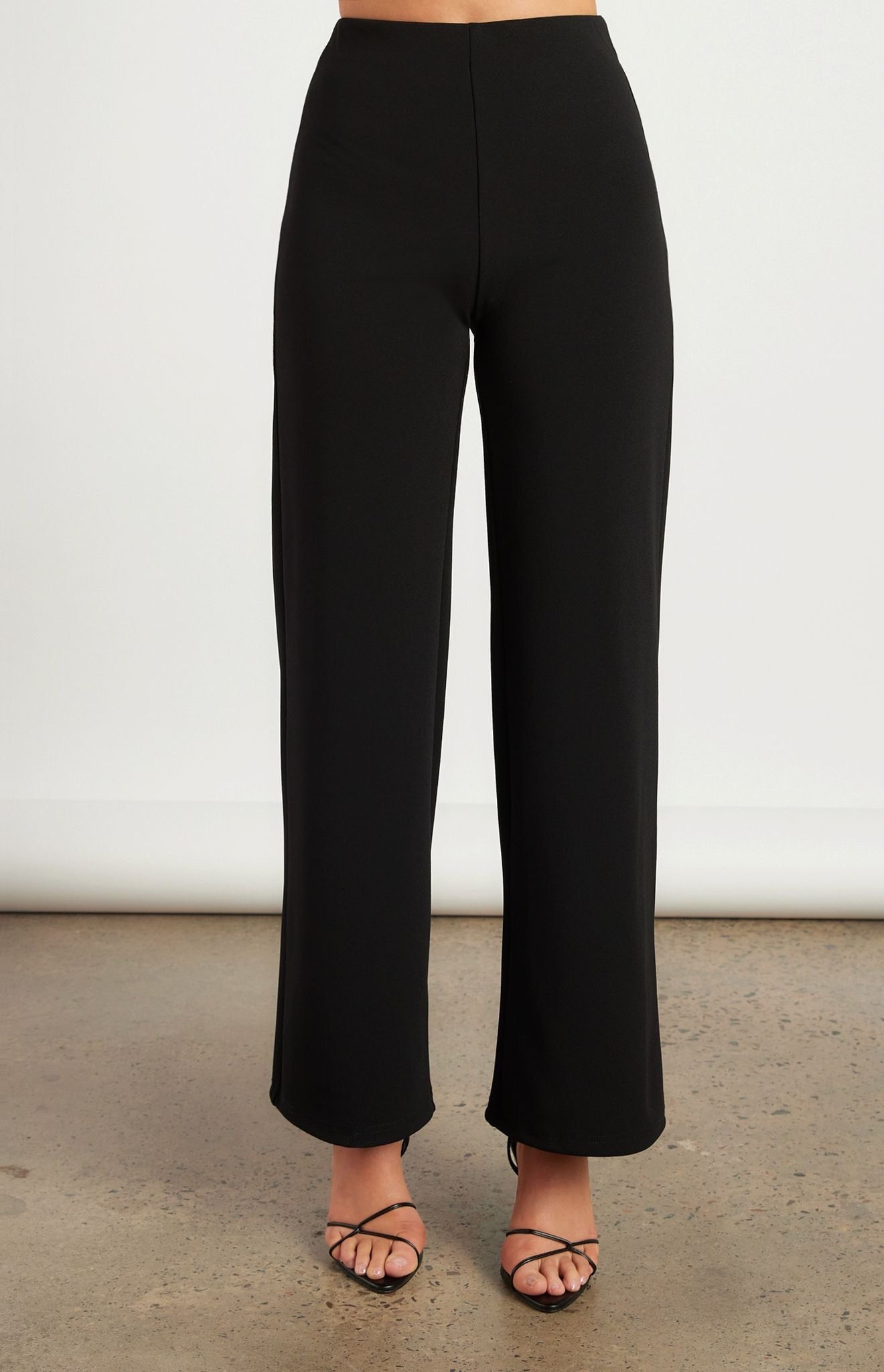 LENI WIDE LEG PANT - Black