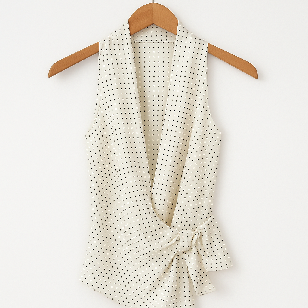 JAYLEEN HALTER TOP - Polka Dots
