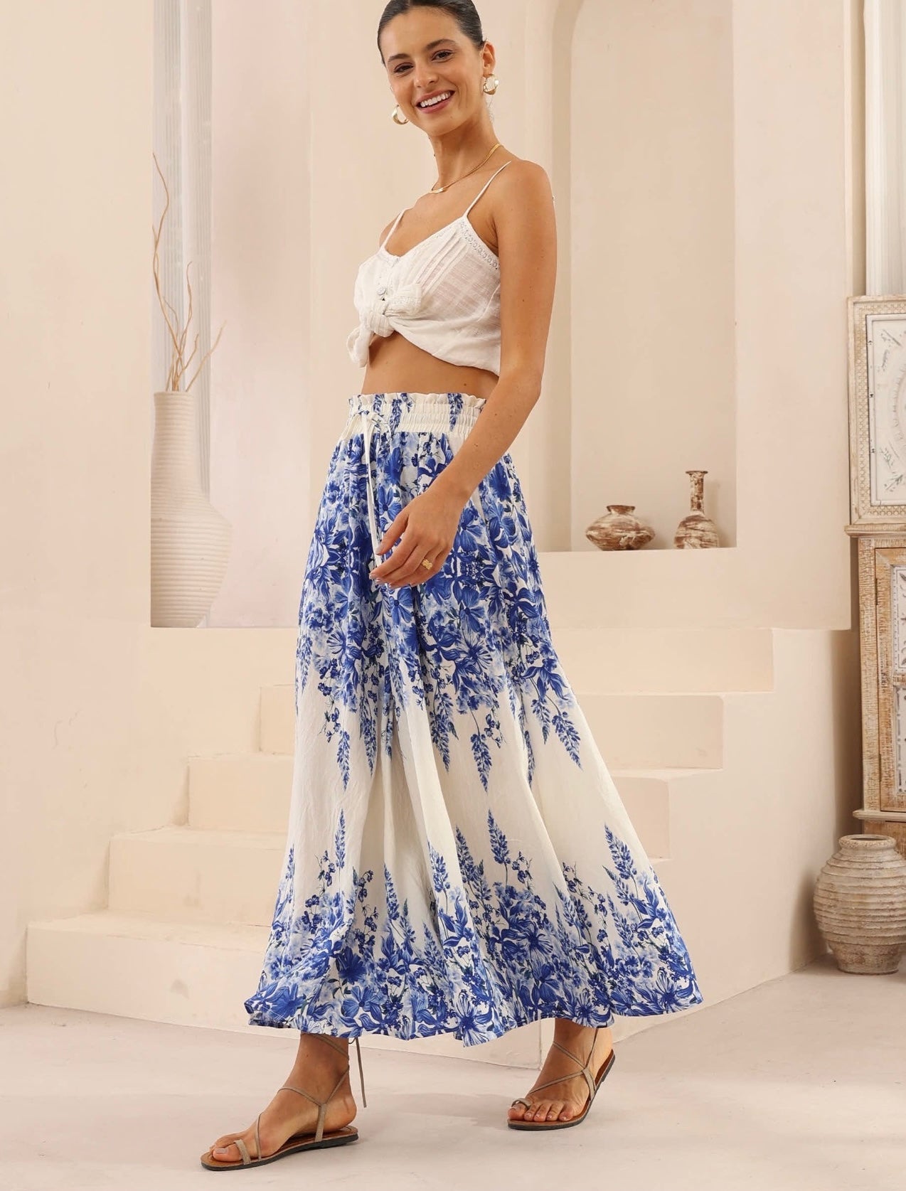BRIANA PANTS - Blue Print