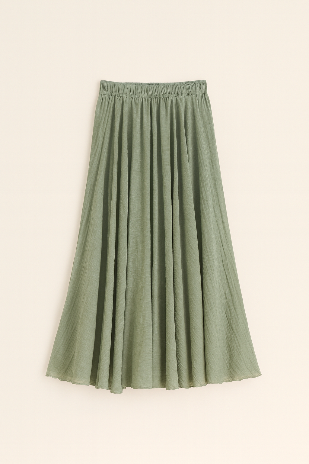ELLA COTTON MAXI SKIRT - SAGE