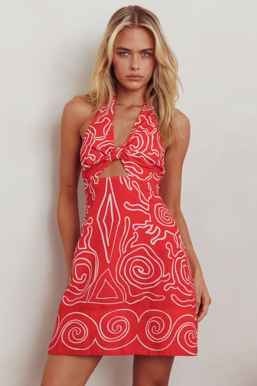 YUKI MINI DRESS - RED