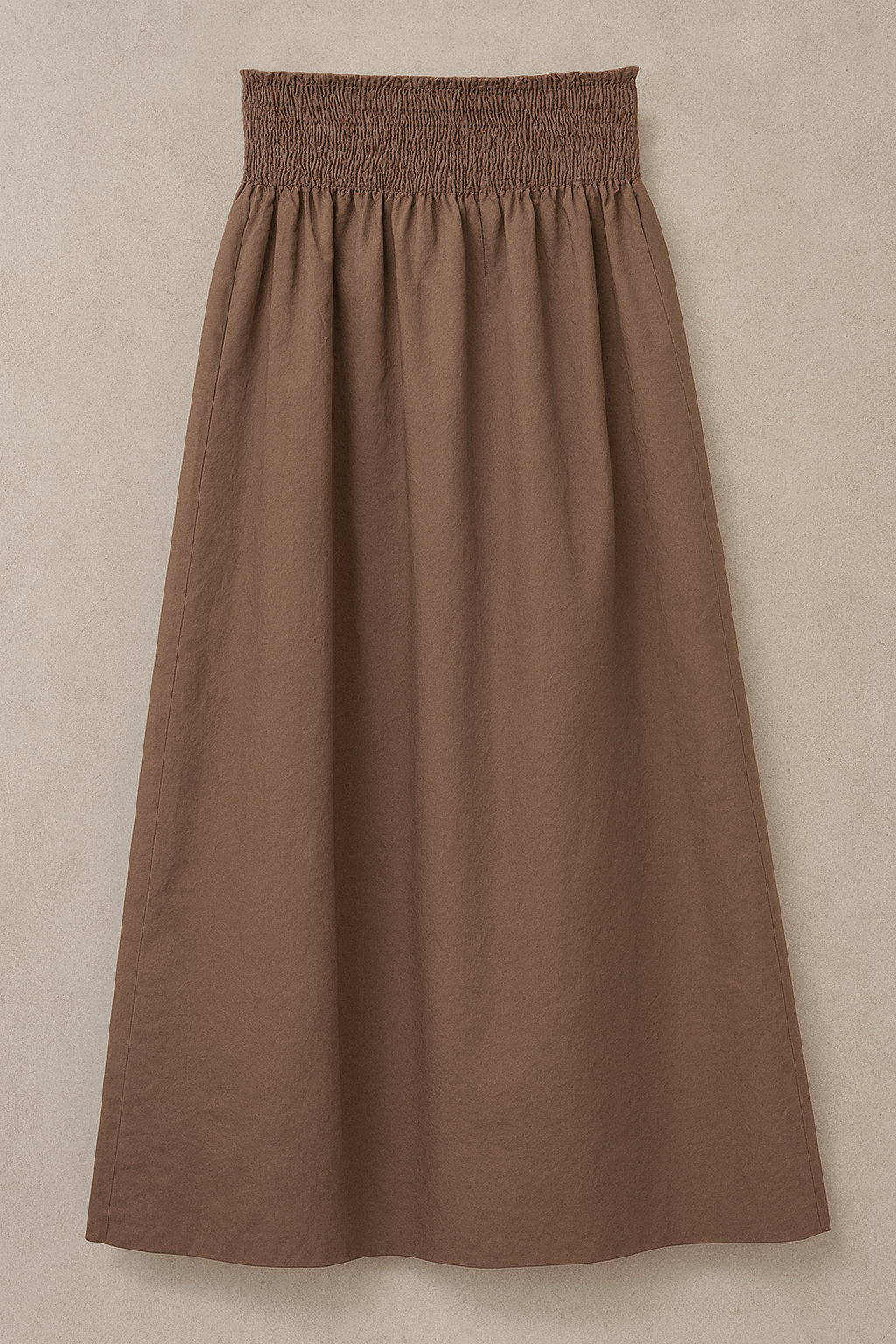 TRISTA POPLIN COTTON SKIRT - Chocolate brown