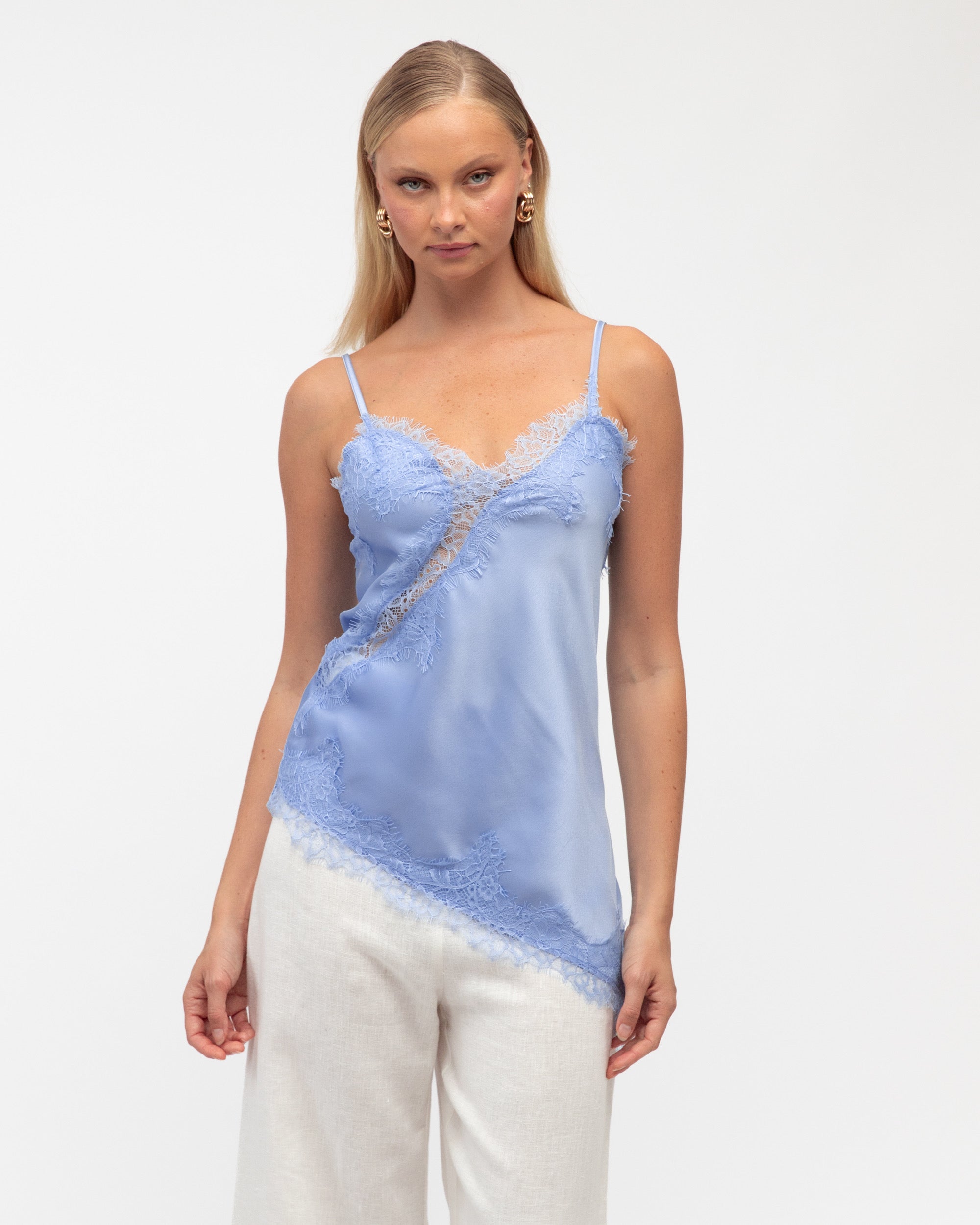 ASENYA LACE CAMI - Blue