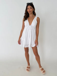 ROMY COTTON DRESS-White