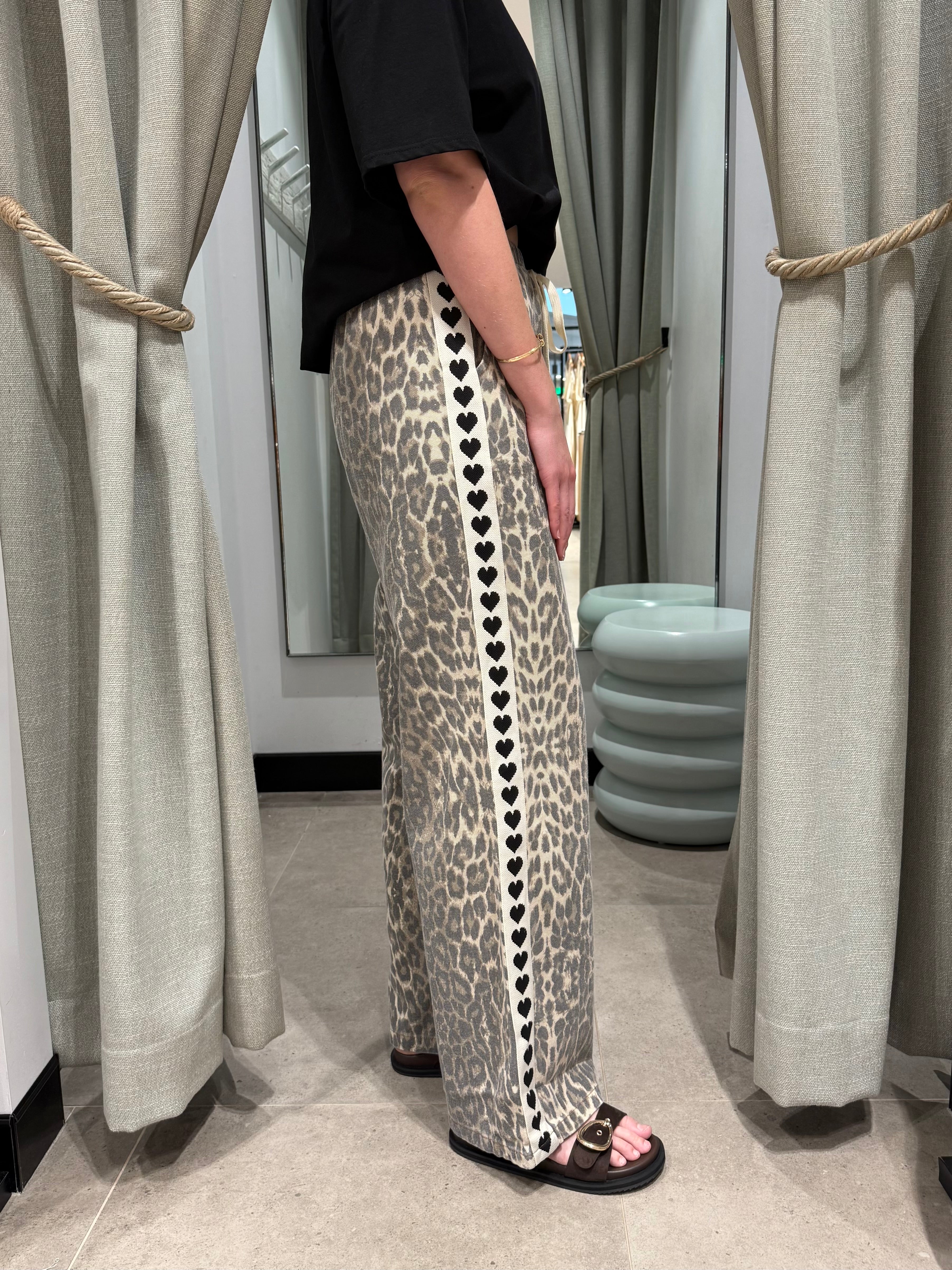 By Frankie - LEOPARD HEART RACER JEANS