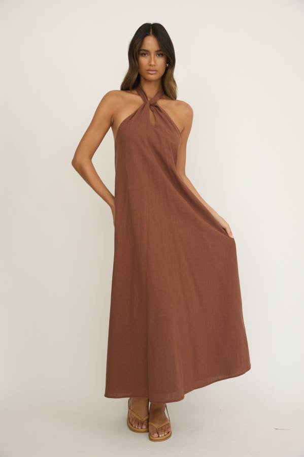 SEREN MAXI DRESS - Chocolate