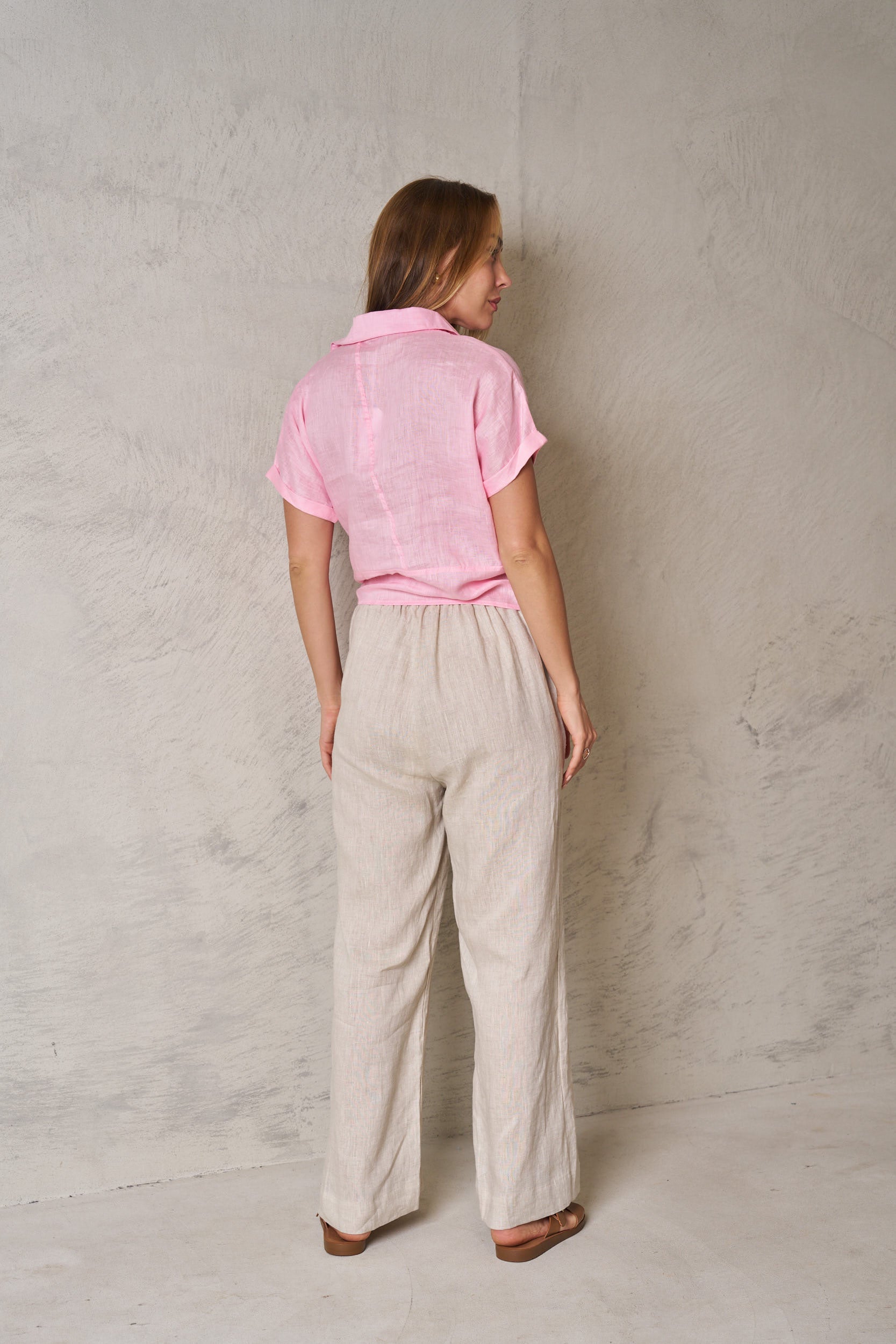 GUS LINEN SHIRT - Pink