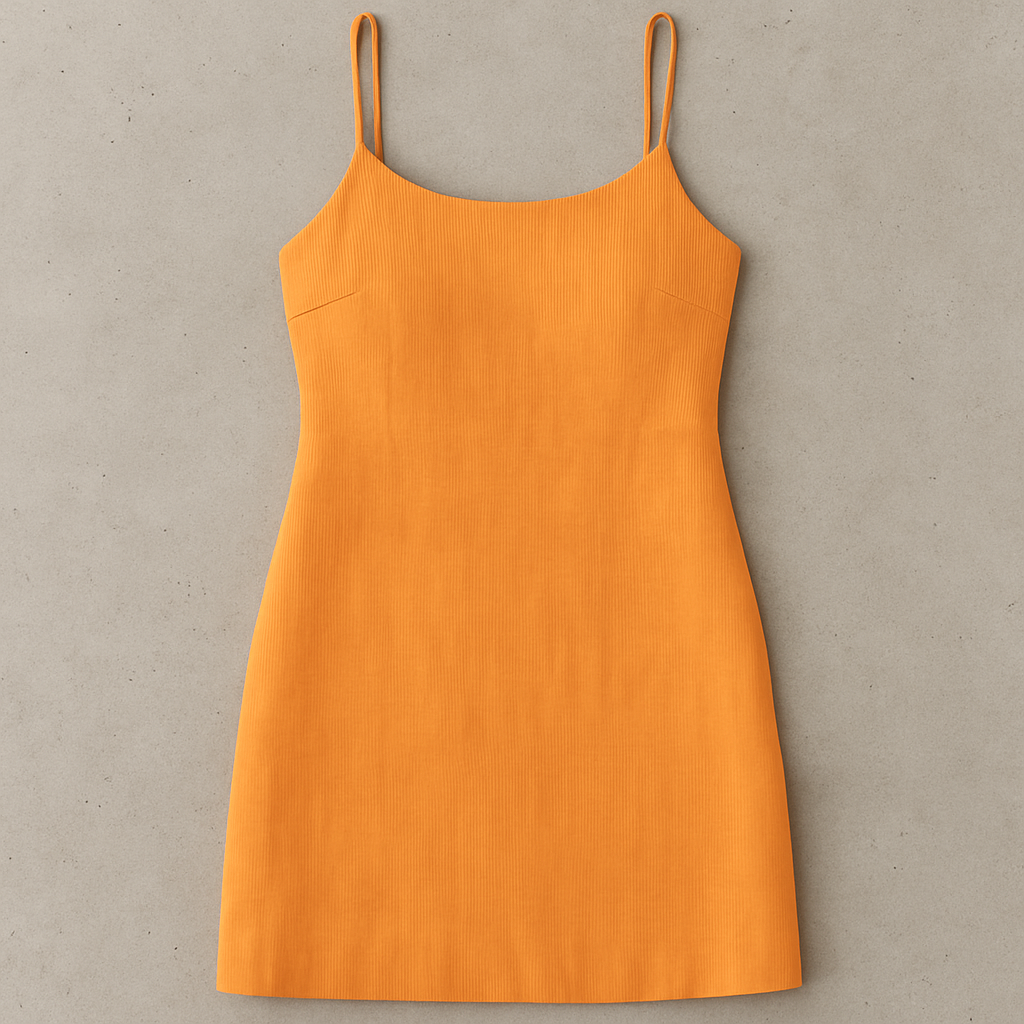 KARLI LINEN DRESS - Tangerine