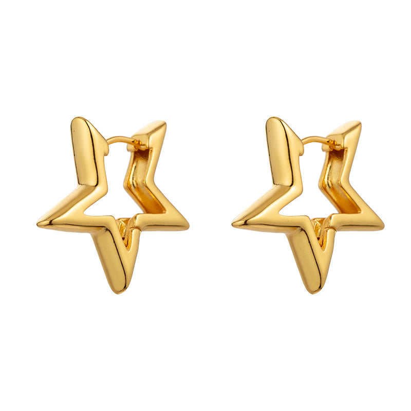 RINTA STAR HOOP - Gold