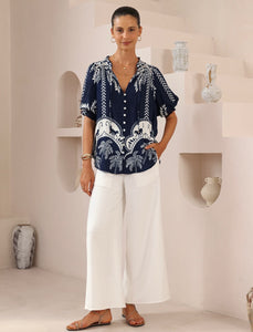 LAINEY TOP - Navy