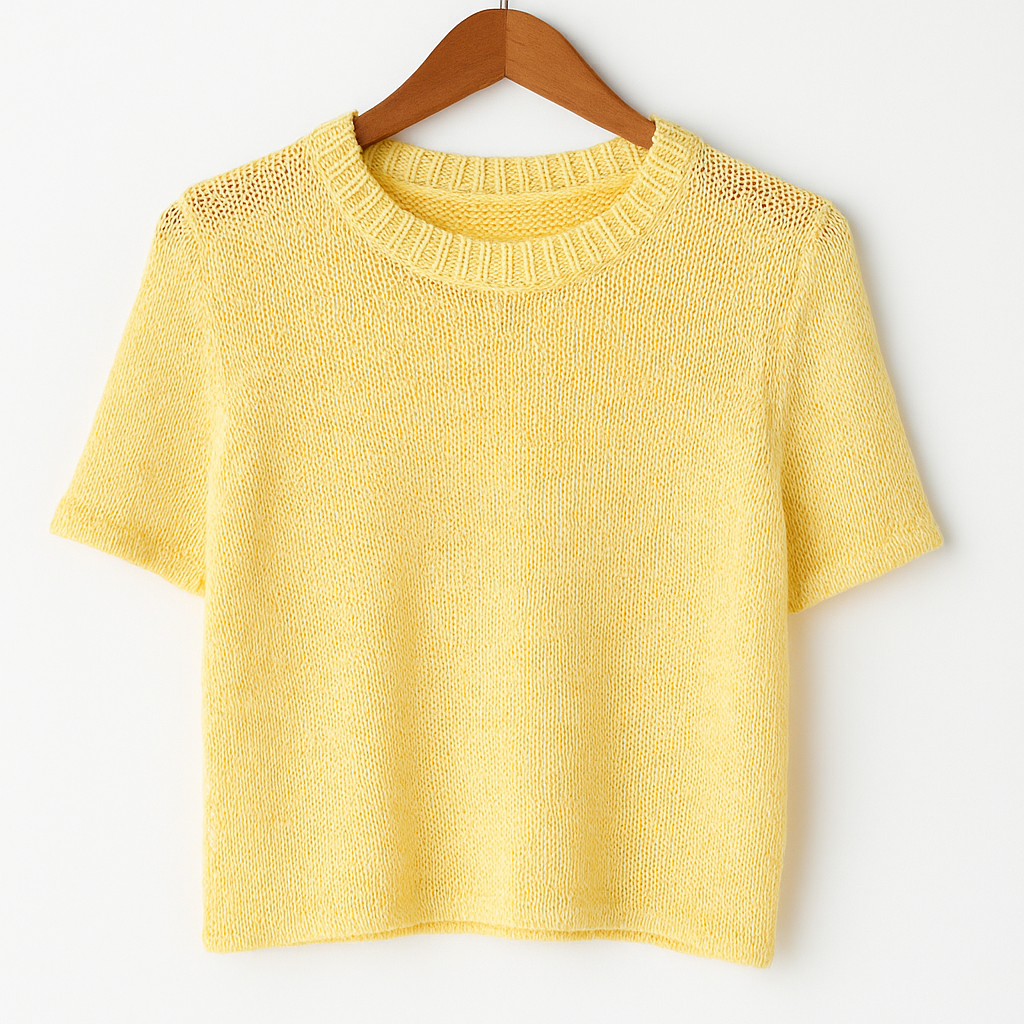 LONDON KNIT TOP - Lemon
