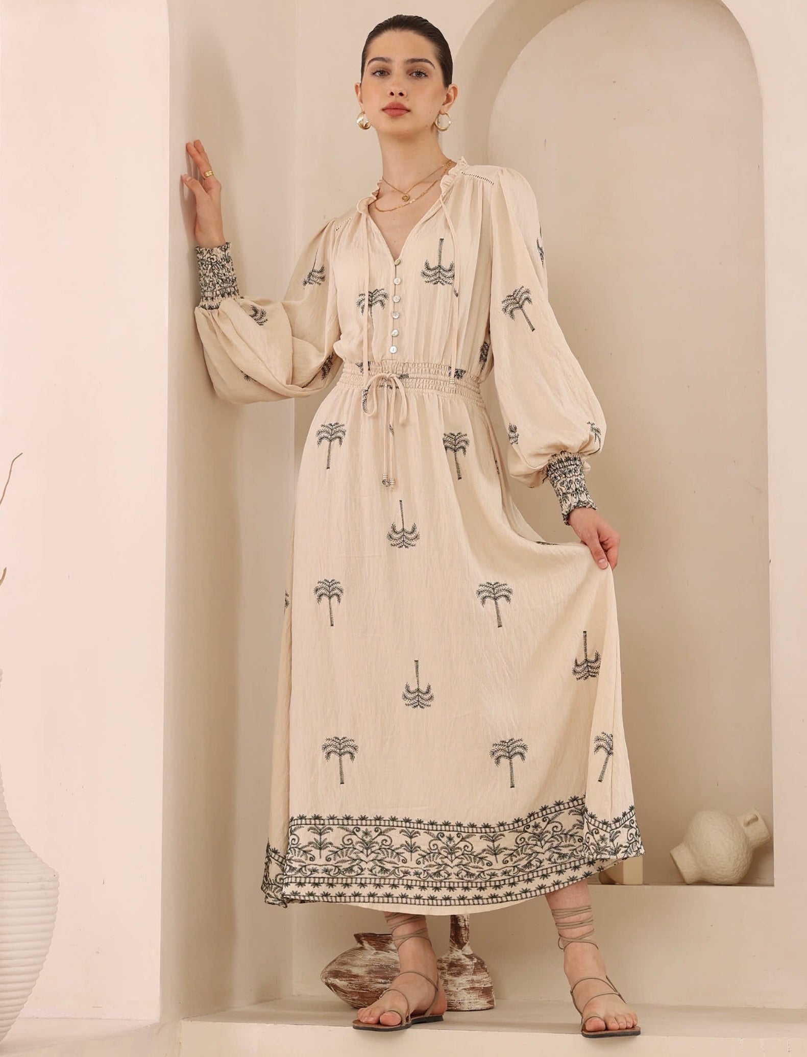 TARYN DRESS - Island Palms