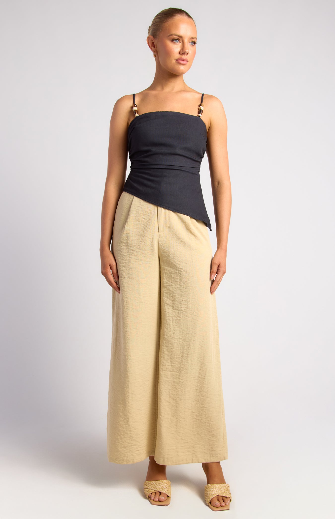 SOLEIL BEADED TOP - Black