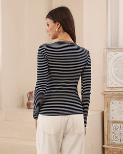 DALMA TOP - Navy/White