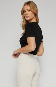 ELLISON JERSEY TOP - Black