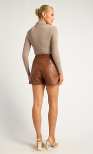 BRONTE KNIT TOP - Mushroom