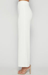MILEY WIDE LEG PANTS - White