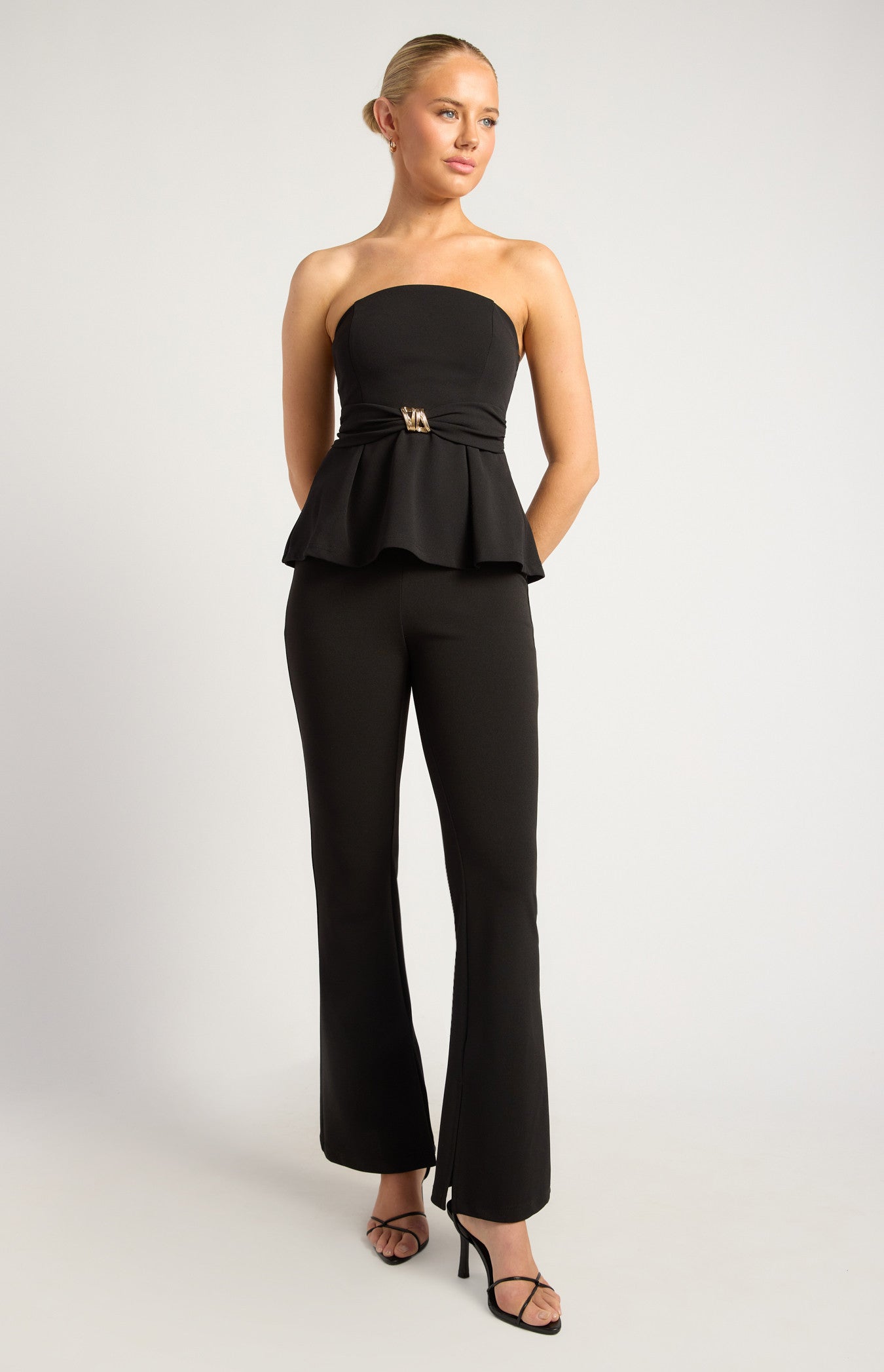 VIVIAN STRAPLESS TOP - Black
