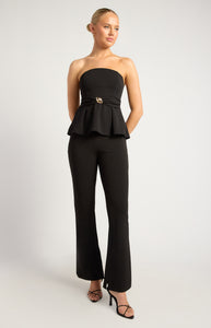 VIVIAN STRAPLESS TOP - Black