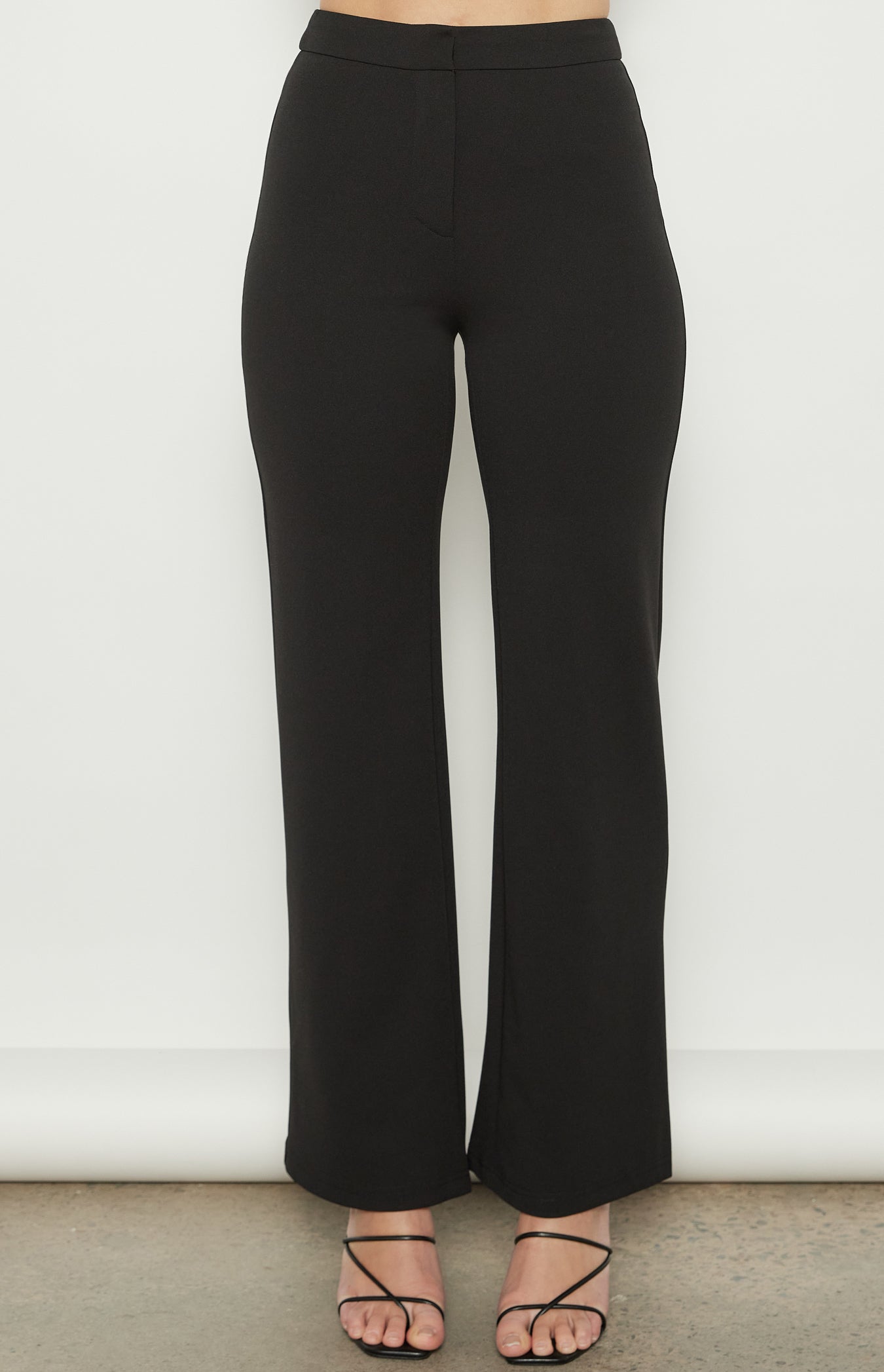 KARAH STRAIGHT LEG PANTS - Black