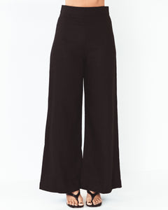 ARCHICO LINEN PANTS - Black