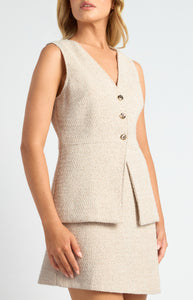 KALI TWEED VEST - Tan