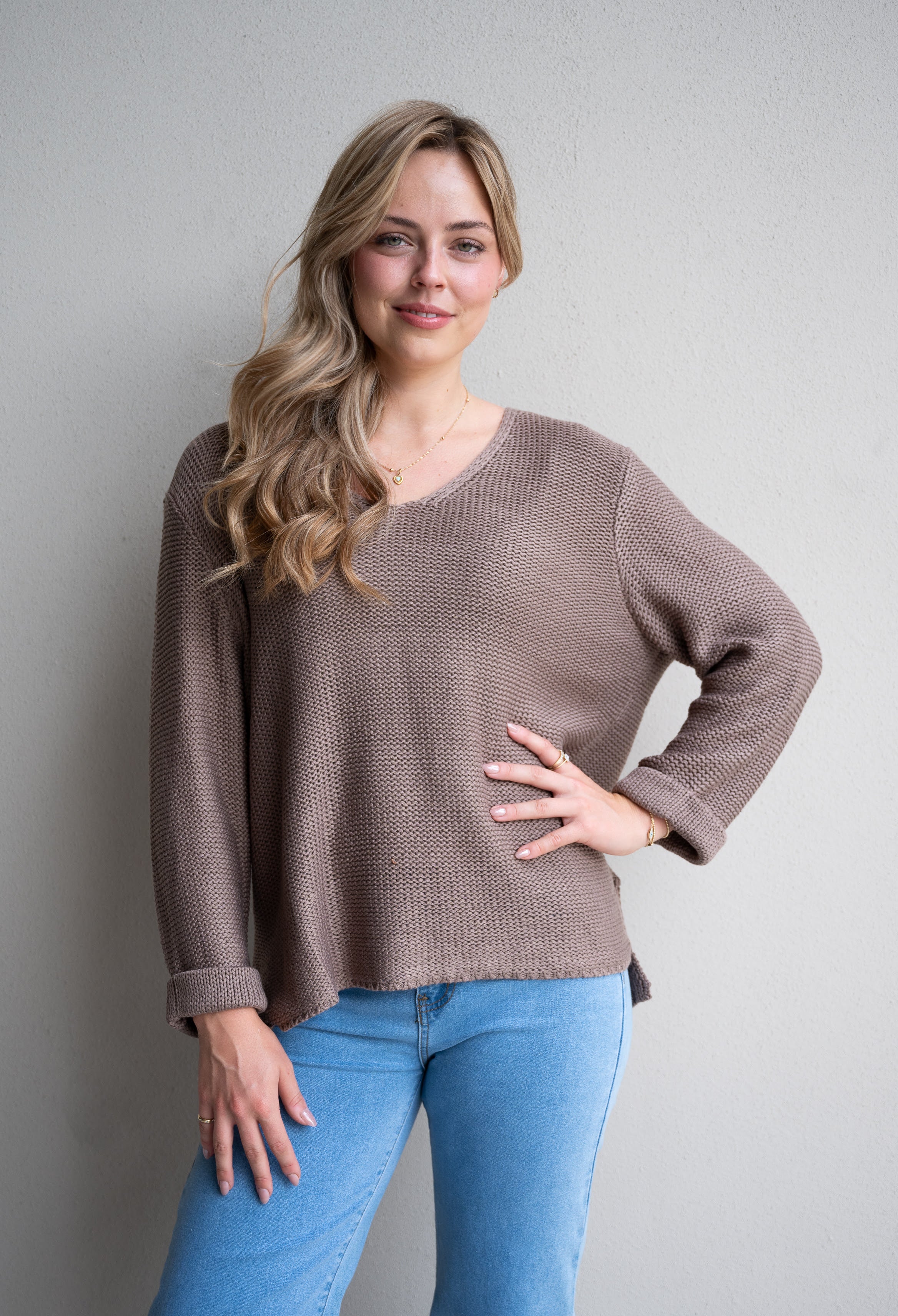 FRANKI KNIT COTTON JUMPER