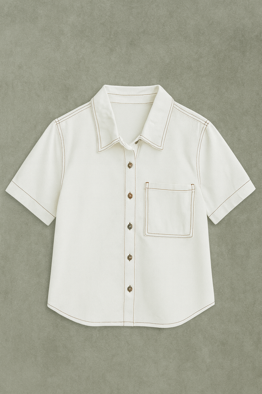 MILA DENIM SHIRT - White