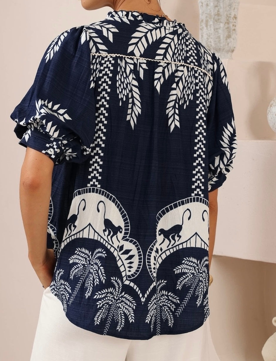 LAINEY TOP - Navy