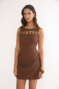 OLESSA DRESS - Chocolate