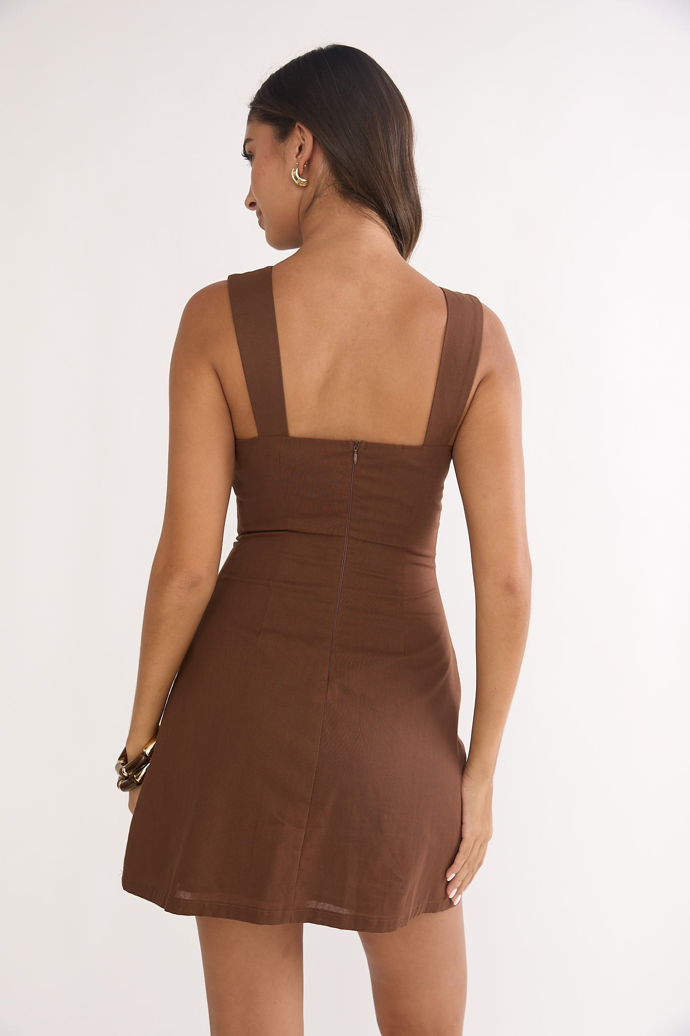 OLESSA DRESS - Chocolate