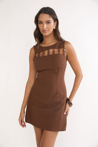 OLESSA DRESS - Chocolate