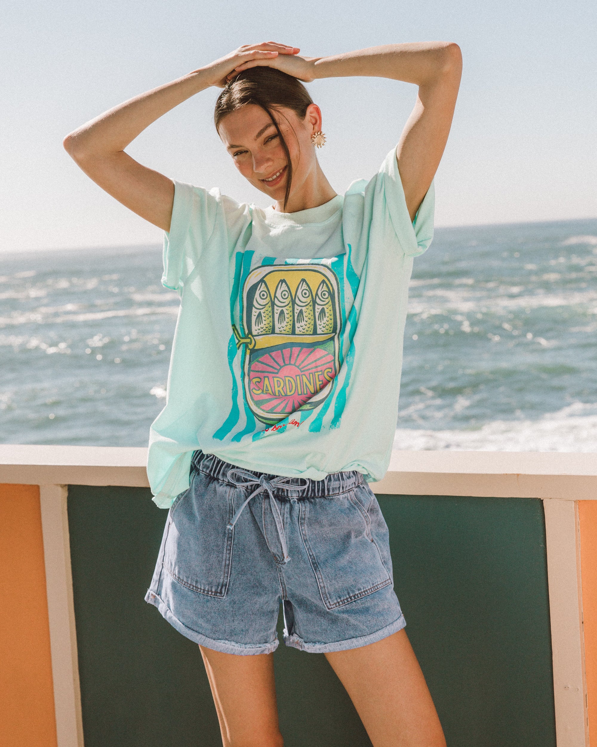 SHORESIDE TEE - TURQUOISE
