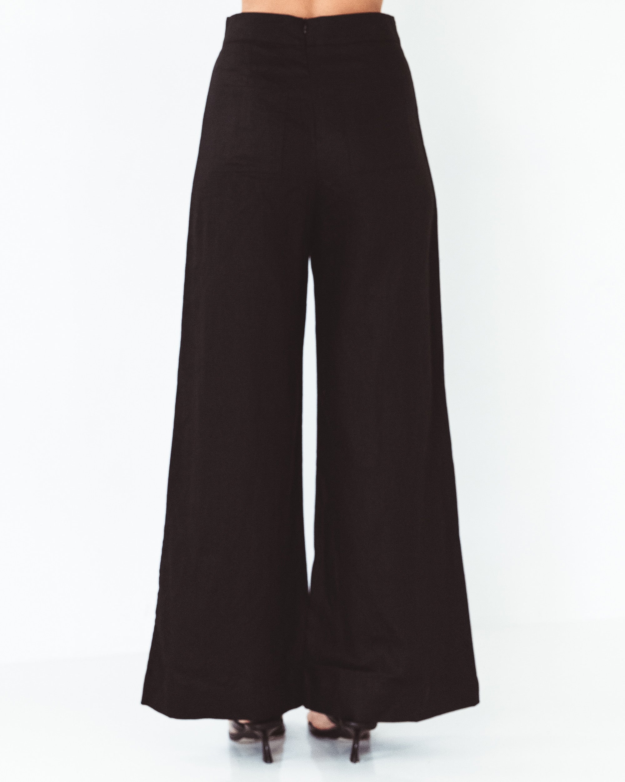 ARCHICO LINEN PANTS - Black