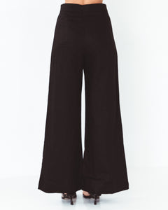 ARCHICO LINEN PANTS - Black