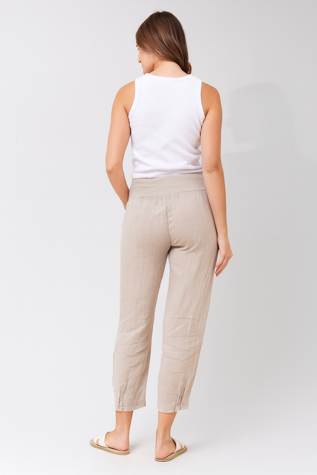 LUNA LINEN PANTS - Beige