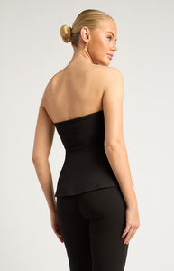 VIVIAN STRAPLESS TOP - Black