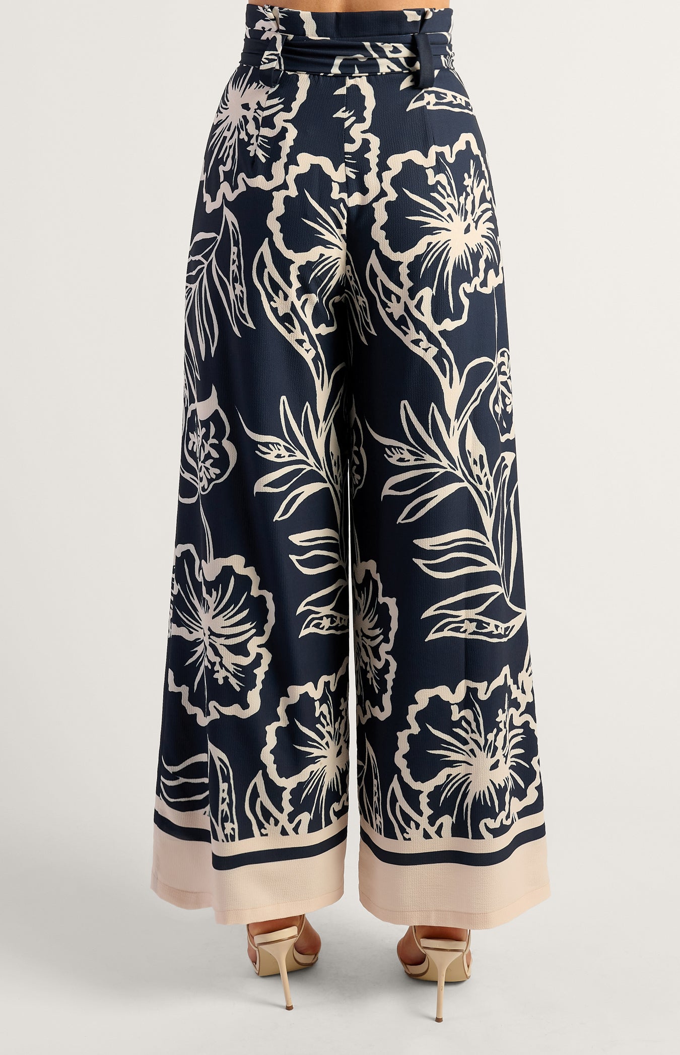 SOLARA WIDE LEG PANTS - Navy