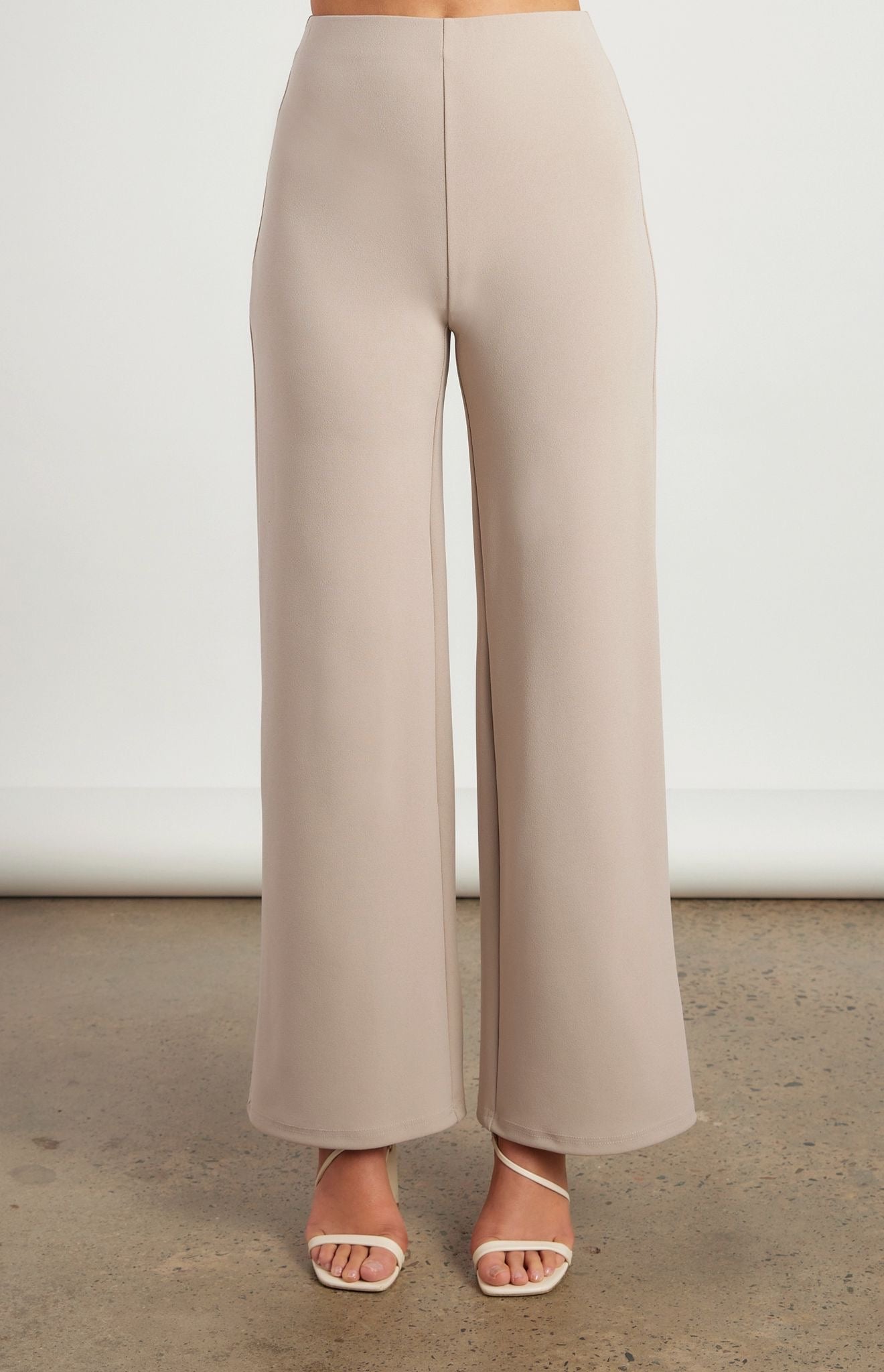 LENI WIDE LEG PANT - Stone