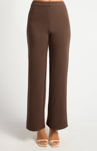 KARAH STRAIGHT LEG PANTS - Chocolate