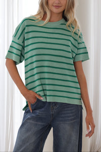 TAYLOR  STRIPE KNIT TEE