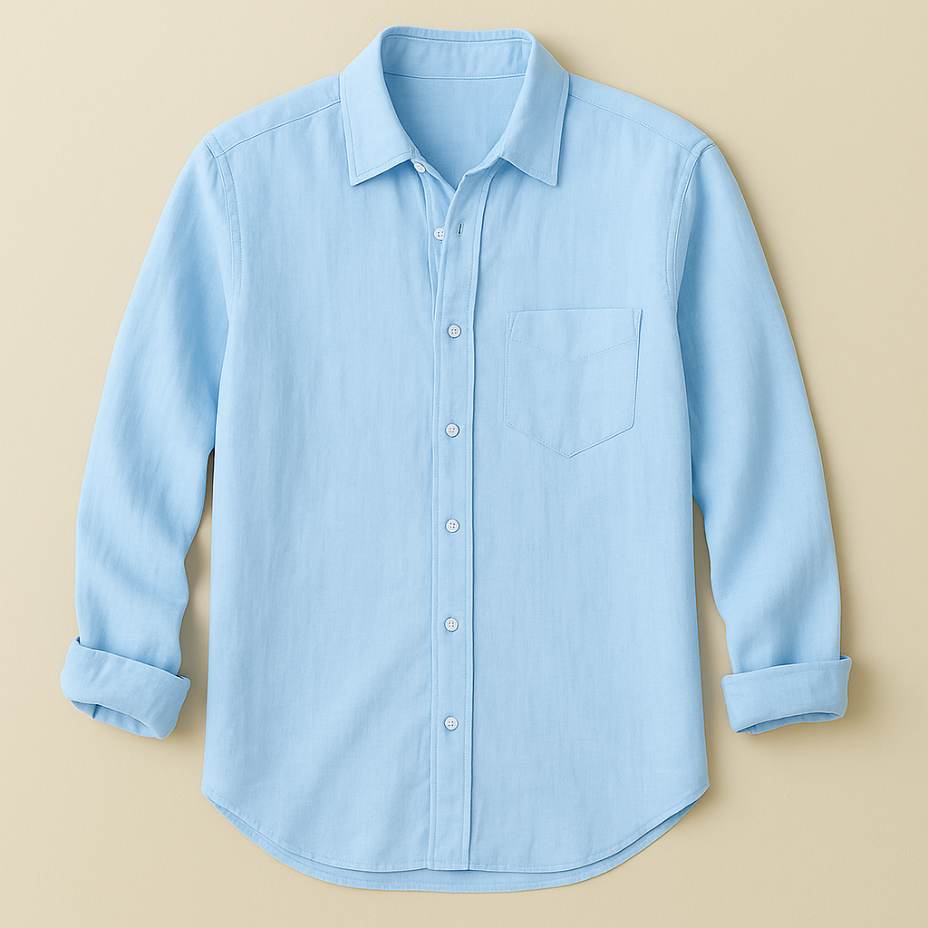 JESSICA LINEN SHIRT - Baby Blue