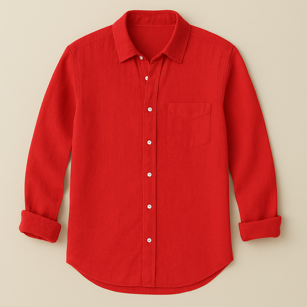 JESSICA LINEN SHIRT - Red