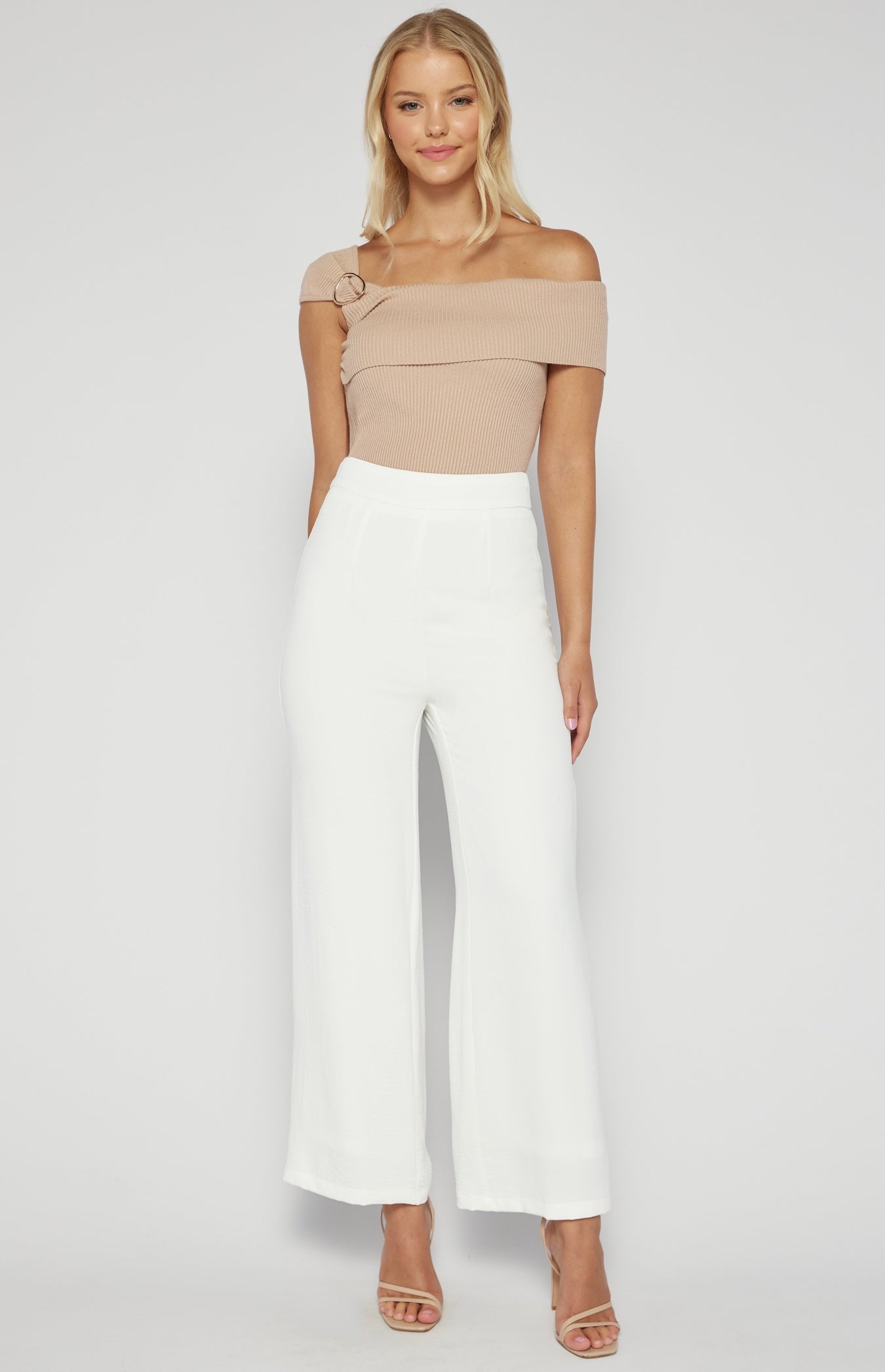 MILEY WIDE LEG PANTS - White