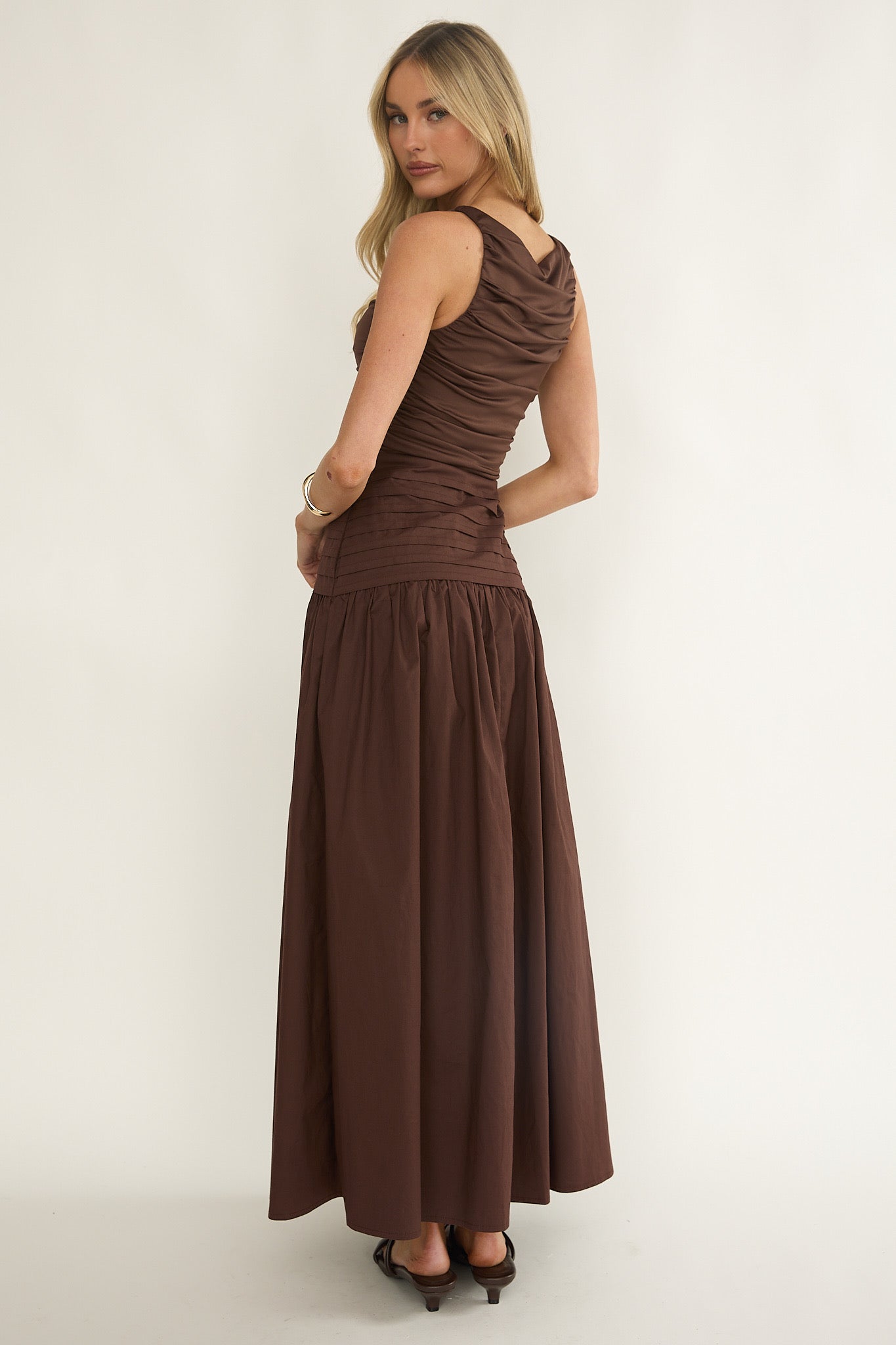 LESLIE MAXI DRESS - Chocolate