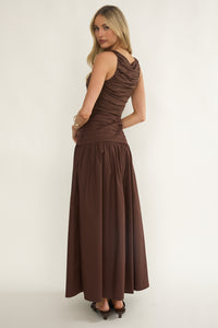 LESLIE MAXI DRESS - Chocolate