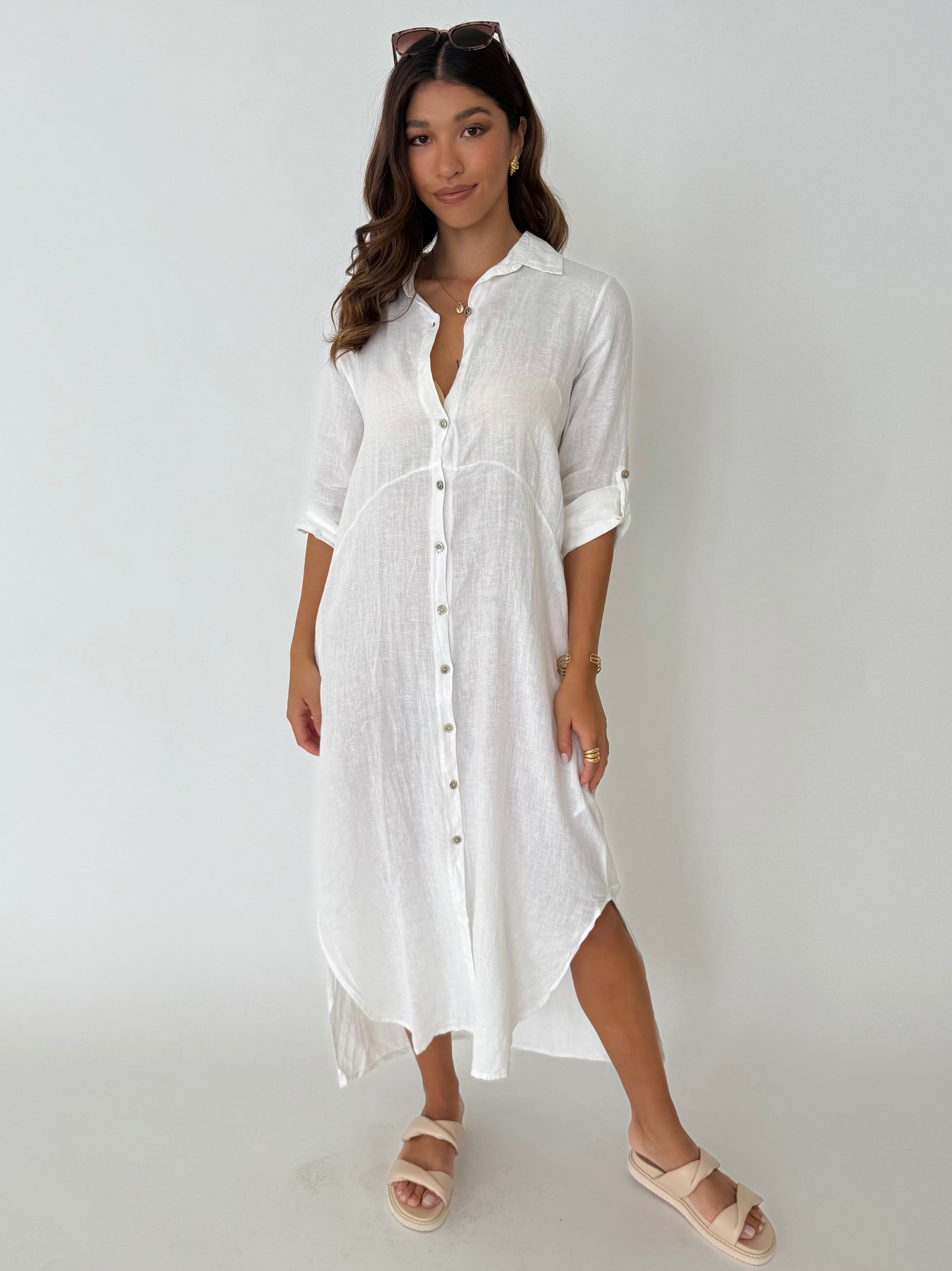 MELANIE LINEN DRESS