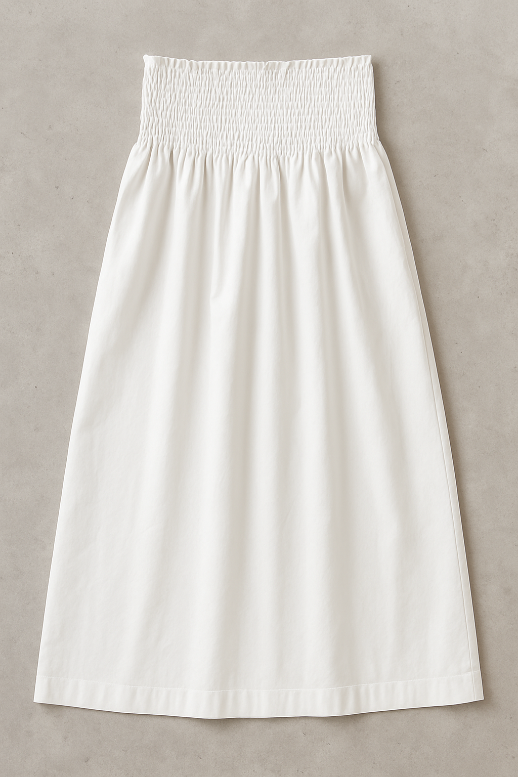 TRISTA POPLIN COTTON SKIRT - White
