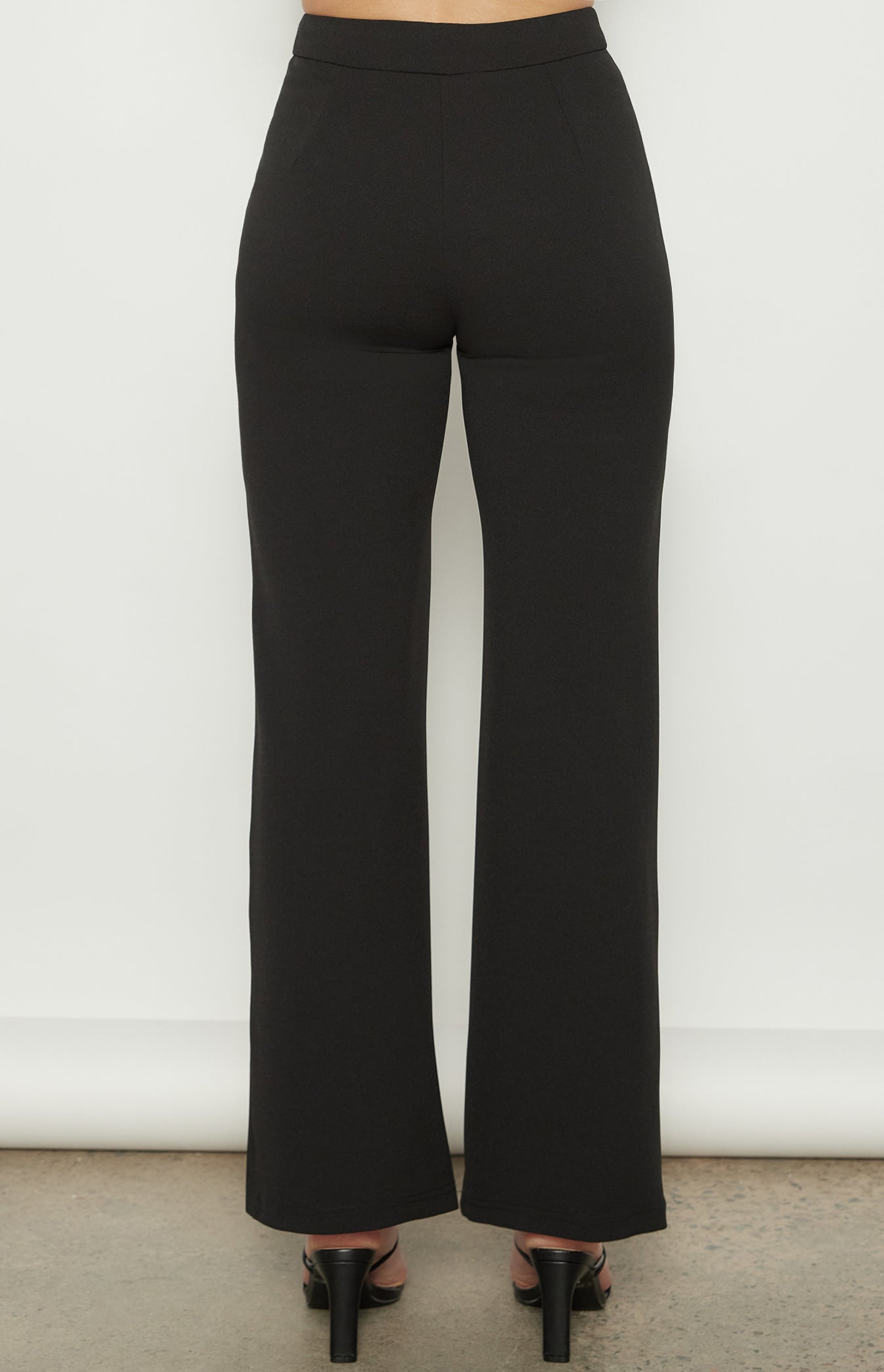 KARAH STRAIGHT LEG PANTS - Black